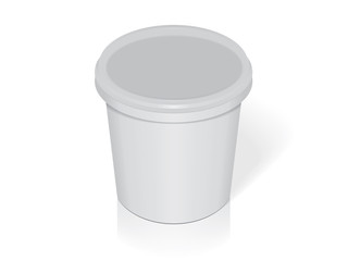 Plastic bucket.  Mock Up Vector Template
