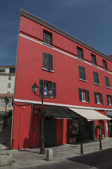 Corsica, 29/08/2017: lo skyline e i vicoli di San Fiorenzo, popolare villaggio di pescatori sulla costa ovest dell'Alta Corsica, chiamato la Saint-Tropez corsa