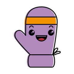 glove christmas kawaii character