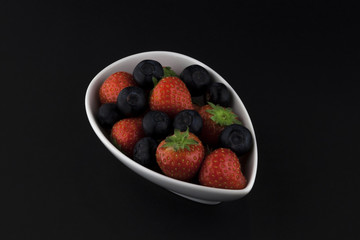 Blueberries and strawberries