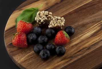 Blueberries and strawberries