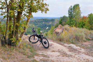 Bike left on the brink