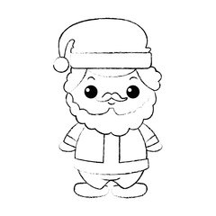 cute santa claus kawaii character