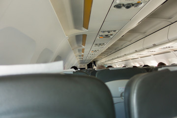 Passenger seats in the airplane
