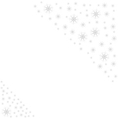 Festive frame with snowflakes on a white background. For posters, postcards, greeting for Christmas, new year.