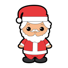 cute santa claus kawaii character