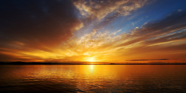 Golden sunrise seascape Australia