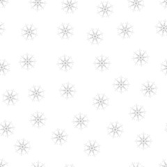 seamless pattern of snowflakes on a white background. For posters, postcards, greeting for Christmas, new year.