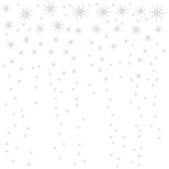 Festive decorative frame made of snowflakes on a white background. For posters, postcards, greeting for Christmas, new year.