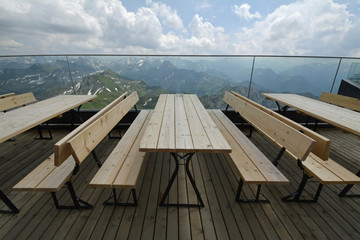 panorama-terrasse auf dem nebelhorn