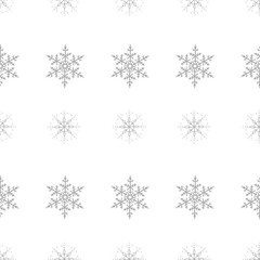 seamless pattern of snowflakes on a white background. For posters, postcards, greeting for Christmas, new year.