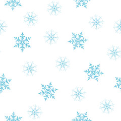 Fototapeta na wymiar seamless pattern of snowflakes on a white background. For posters, postcards, greeting for Christmas, new year.