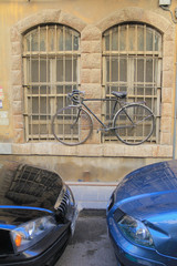 Bicycle locked for the window