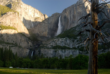 Yosemite Falls in early morning light