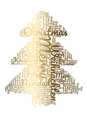 goldener tannenbaum aus worten