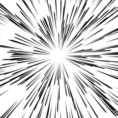 Background of radial lines for comic manga  books. Explosion background vector illustration