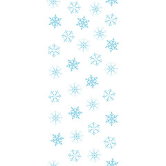Festive decorative frame made of snowflakes on a white background. For posters, postcards, greeting for Christmas, new year.