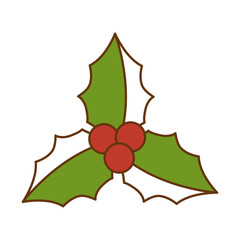 christmas leafs decorative icon