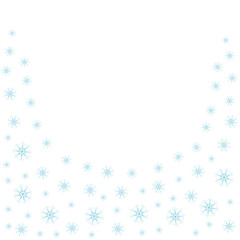 Fototapeta premium Festive decorative frame made of snowflakes on a white background. For posters, postcards, greeting for Christmas, new year.