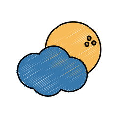 Moon and clouds icon vector illustration graphic design