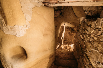 Kakheti Region, Georgia. Cave In Ancient Rock-hewn Georgian Orthodox