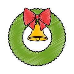 christmas crown with bell decorative