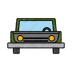 Car frontview isolated icon vector illustration graphic design