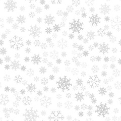 Festive Christmas background of snowflakes. For postcards, poster, invitation design for new year. Seamless pattern.