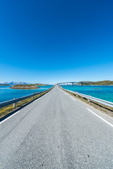 Obraz na płótnie Canvas Route 862 in Troms, Northern Norway