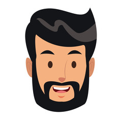 Man face cartoon icon vector illustration graphic design