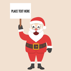 Santa holding sign