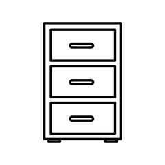 Office cabinet isolated icon vector illustration graphic design
