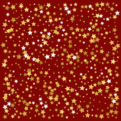 Obraz na płótnie Canvas Gold stars. Confetti celebration, Falling golden abstract decoration for party, birthday celebrate, anniversary or event, festive. Festival decor. Vector illustration