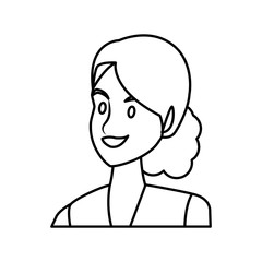 Woman face cartoon icon vector illustration graphic design