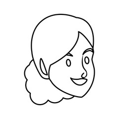Obraz na płótnie Canvas Woman face cartoon icon vector illustration graphic design