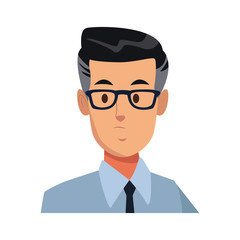 Businessman executive cartoon icon vector illustration graphic design