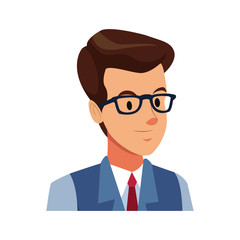 Businessman executive cartoon icon vector illustration graphic design