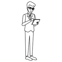 Businessman executive cartoon icon vector illustration graphic design