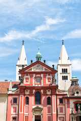 Fototapeta na wymiar Church or saint george basilica in Prague, Czech Republic