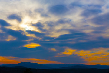 Obraz premium sunrise over the mountains