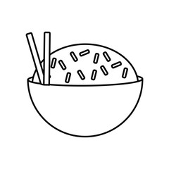 Delicious rice food icon vector illustration graphic design