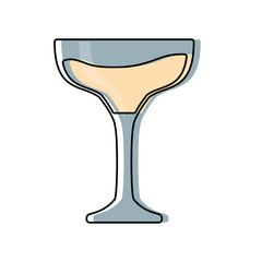 champagne glass icon over white background vector illustration