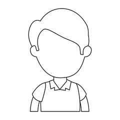 little boy student with uniform character