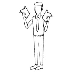 Businessman executive cartoon icon vector illustration graphic design