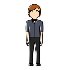 avatar bartender icon over white background colorful design  vector illustration