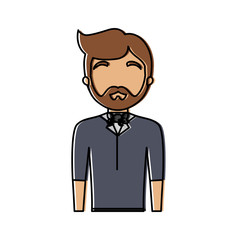 avatar bartender icon over white background colorful design  vector illustration