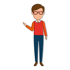teacher male avatar character vector illustration design