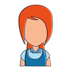 beautiful woman avatar character vector illustration design