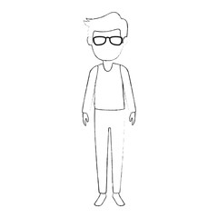 teacher male avatar character vector illustration design