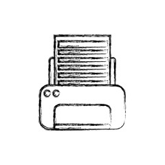 Fototapeta premium Office printer device icon vector illustration graphic design